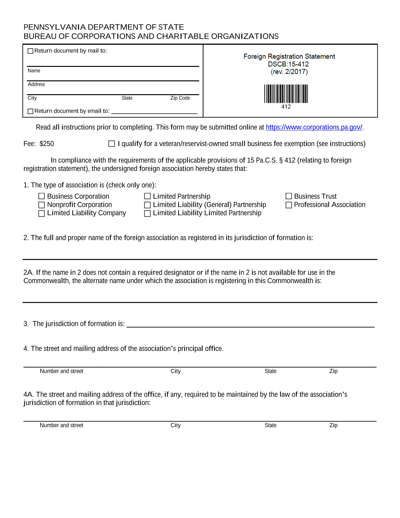 pennsylvania-foreign-corporation-application-for-certificate-of-authority