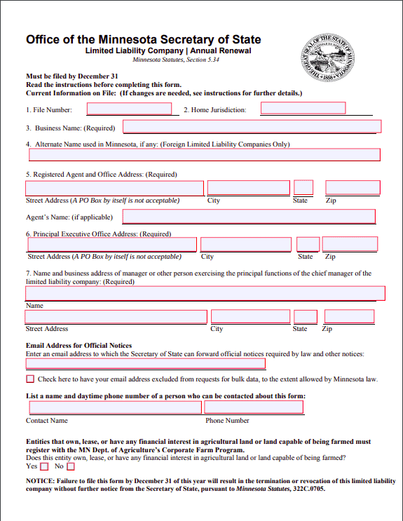 Free Guide To Reinstate Or Revive A Minnesota Limited Liability Company