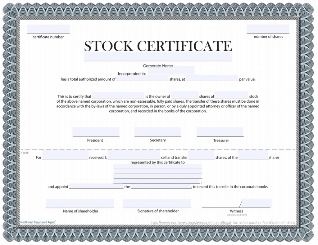 Stock Certificate Template - Free Download