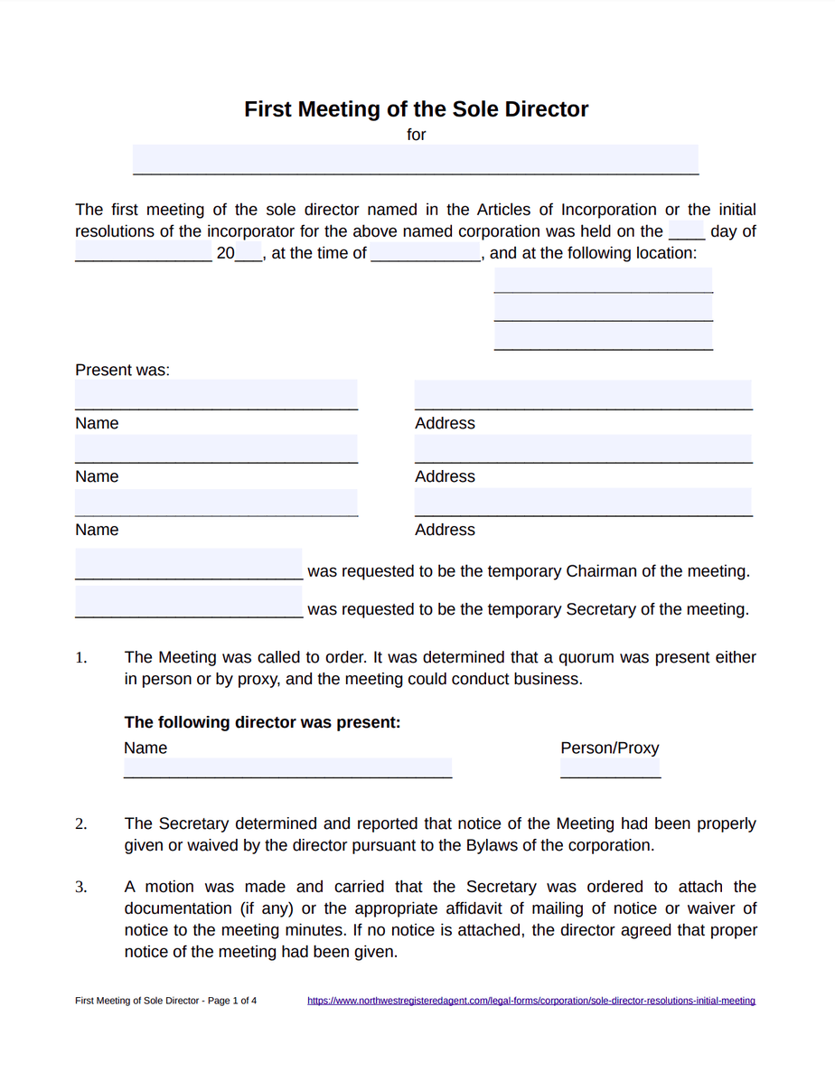 Free Annual Shareholder Meeting Minutes Template Riset