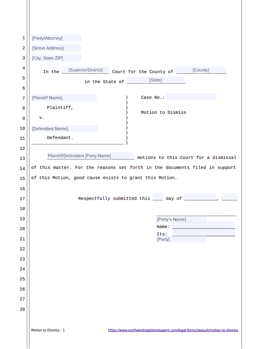 Motion To Dismiss Hunterspastor