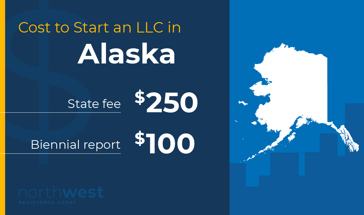 Start a business in Alaska for $250 and file your Biennial Report for $100.