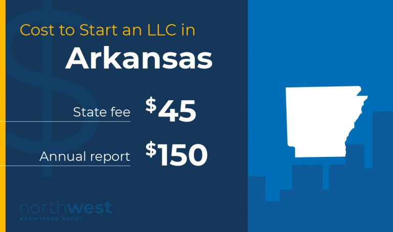 Start an LLC in Arkansas for $45 and file your annual report for $150.