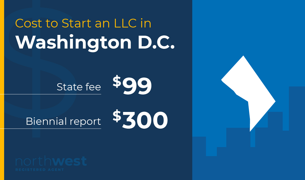 Start an LLC in Washington D.C. for $99 and submit your Biennial Report for $300.