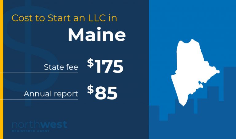 Start an LLC in Maine for $175 and submit your annual report for $85 each year.