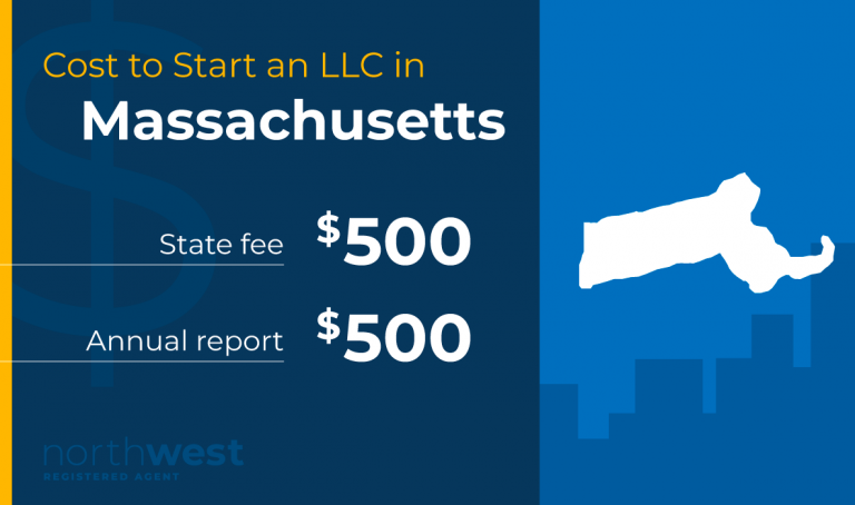 Start an LLC in Massachusetts for $500. Your annual report fee will also be $500.