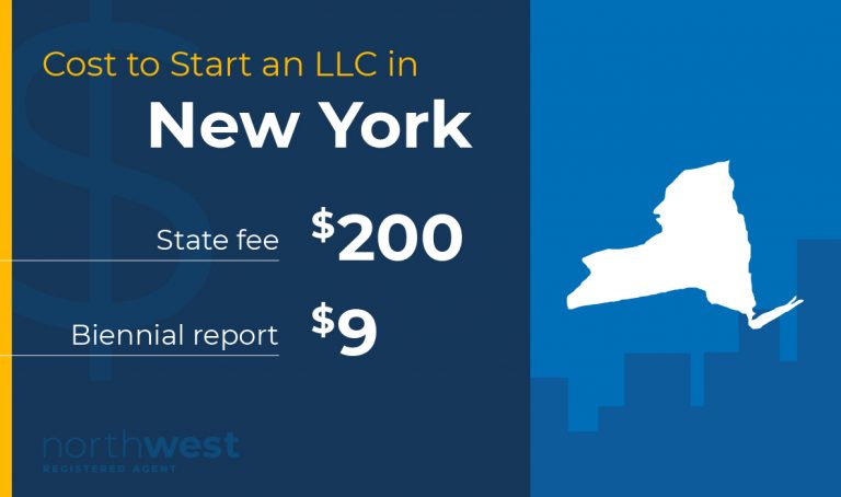 Start an LLC in New York for $200. Your Biennial Report will be $9.