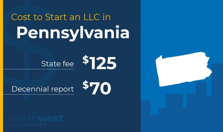 Start an LLC in Pennsylvania for $125. Your Decennial Report will be $70.