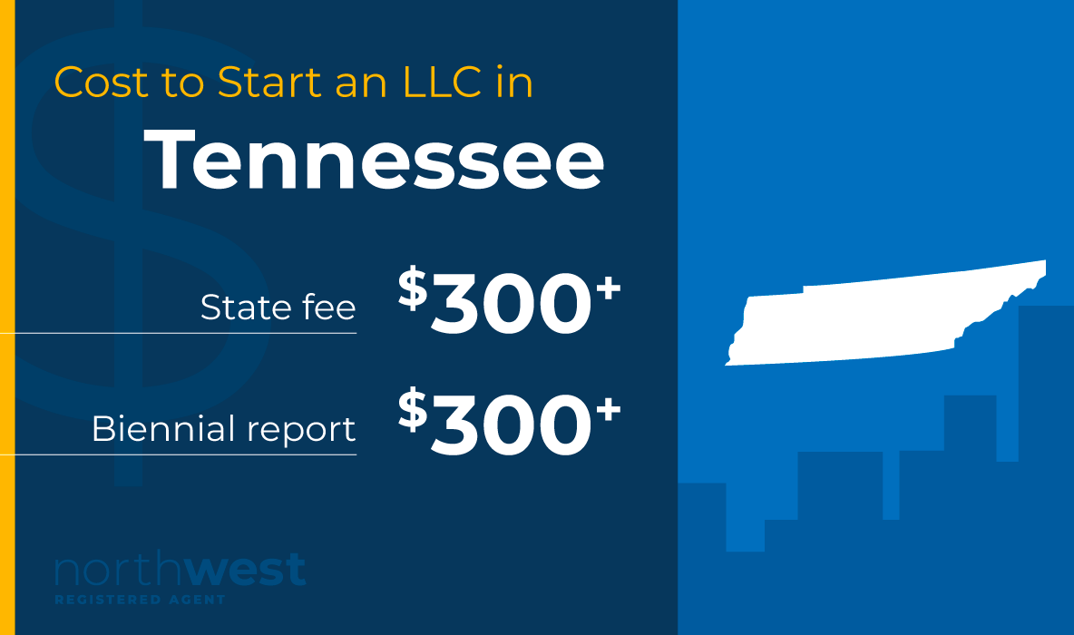 Start an LLC in Tennessee for $300+. Your Biennial Report fee starts at $300.